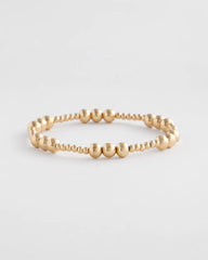 Chico's On Sale Gold Gold-tone Small Bead Stretch Bracelet