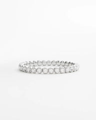 Chico's Online Silver Faux Tennis Stretch Bracelet