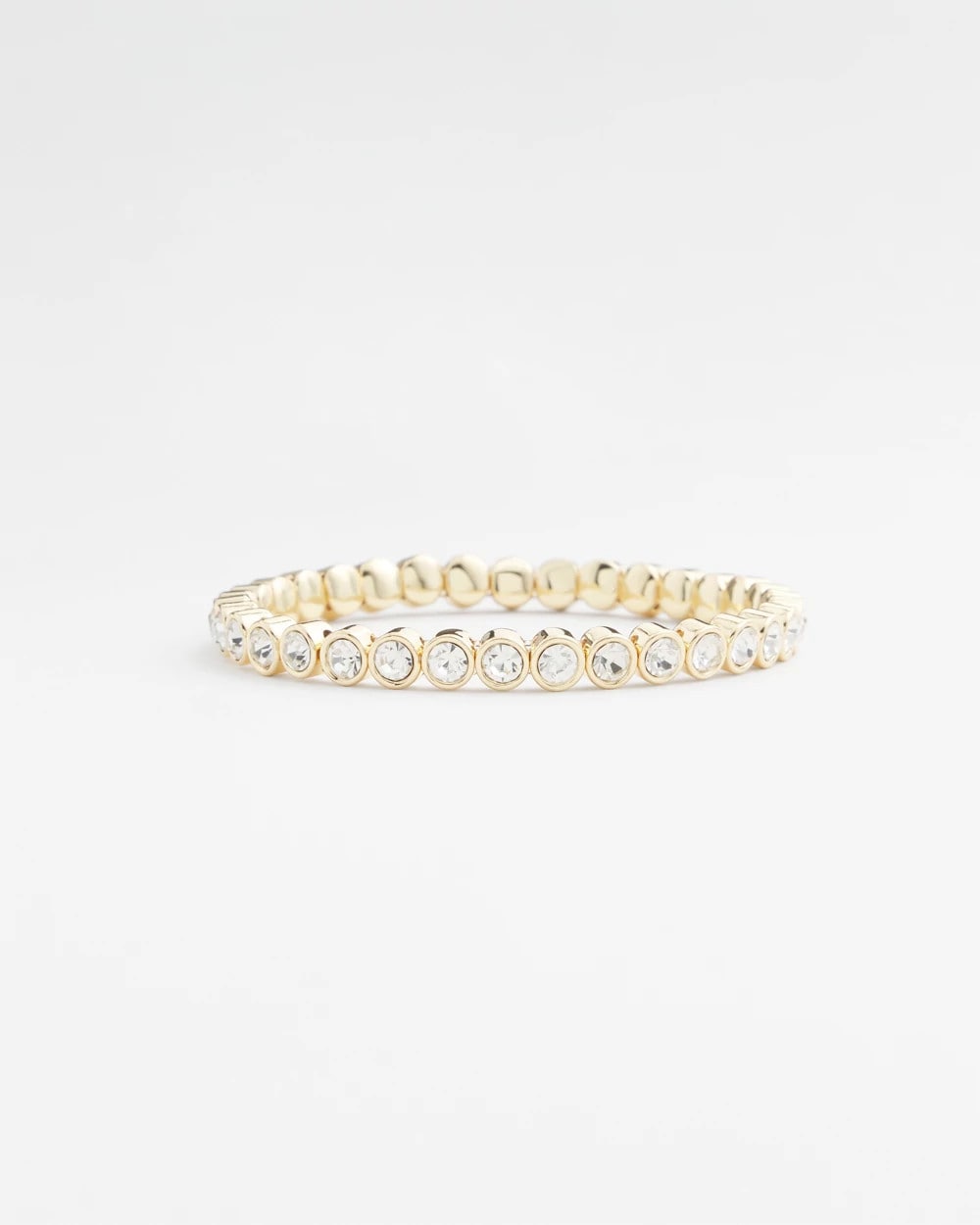 Chico's Discount Gold Goldtone Stretch Tennis Bracelet
