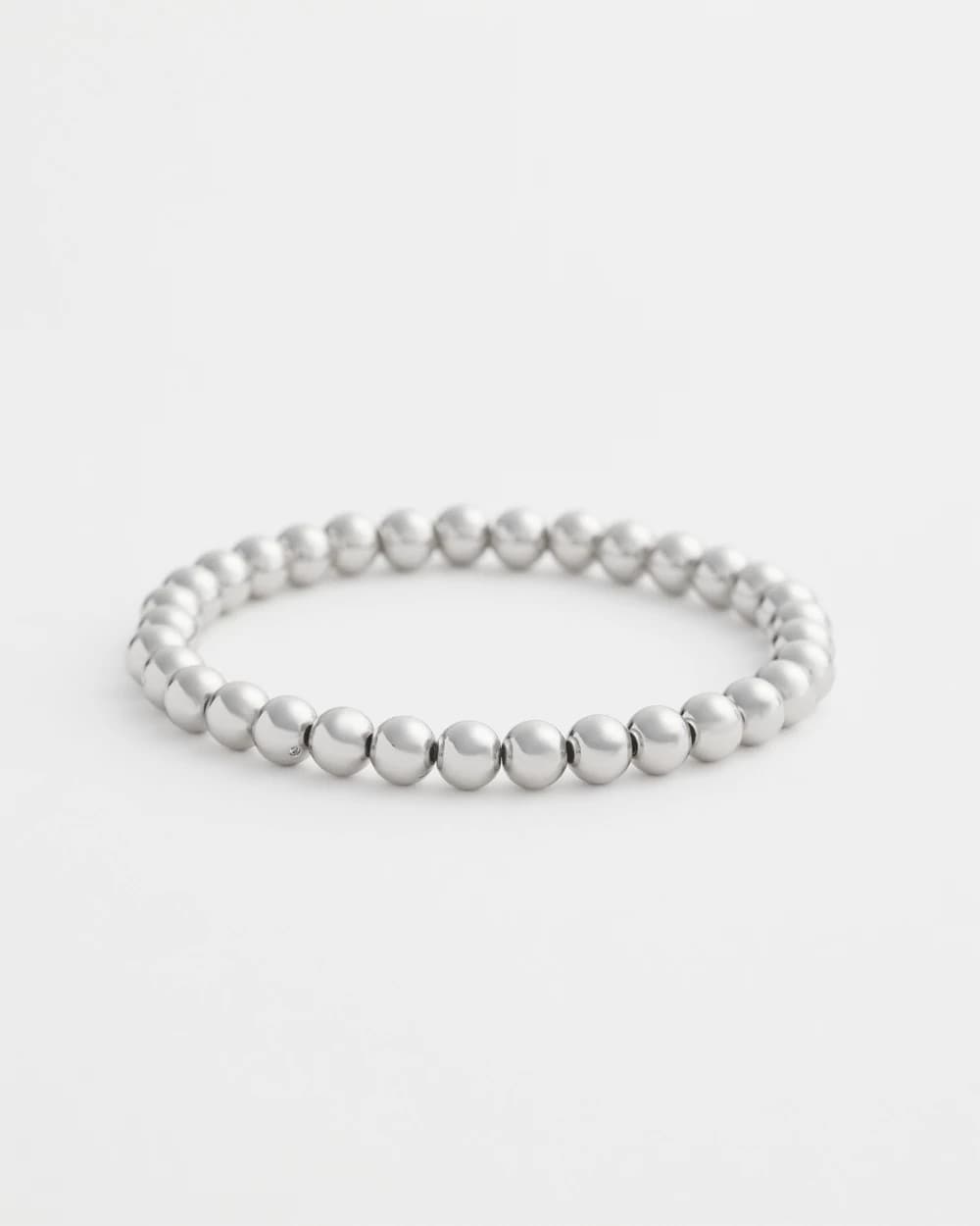Chico's For Sale Silver Small Beaded Silver Tone Stretch Bracelet