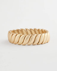 Chico's Online Gold Matte Twist Stretch Bracelet
