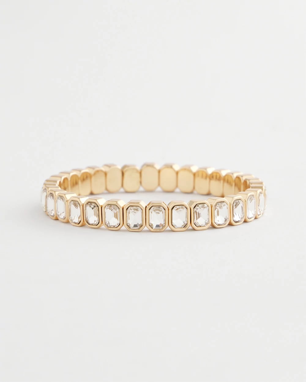 Chico's Discount Gold Gold Bezel Set Stretch Tennis Bracelet