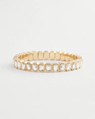 Chico's Discount Gold Gold Bezel Set Stretch Tennis Bracelet