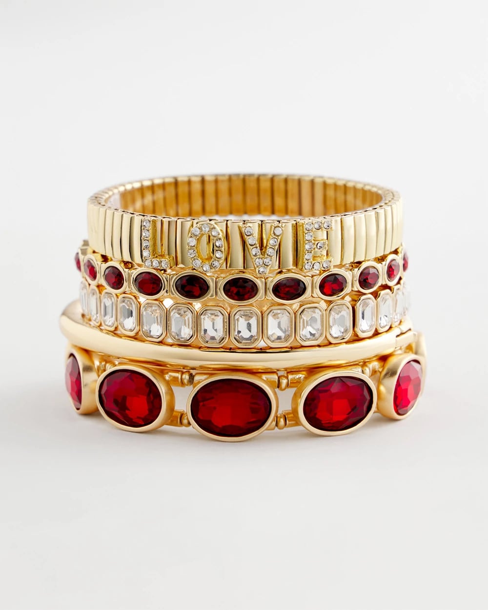 Chico's Discount Gold Gold Bezel Set Stretch Tennis Bracelet