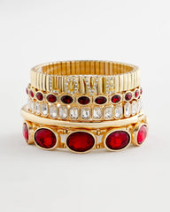 Chico's Discount Gold Gold Bezel Set Stretch Tennis Bracelet