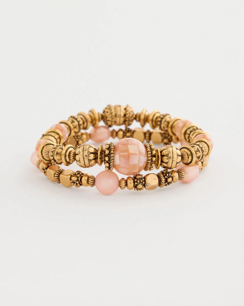 Chico's Sale Coral Stretch Bracelet Set of Two