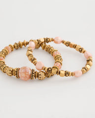 Chico's Sale Coral Stretch Bracelet Set of Two