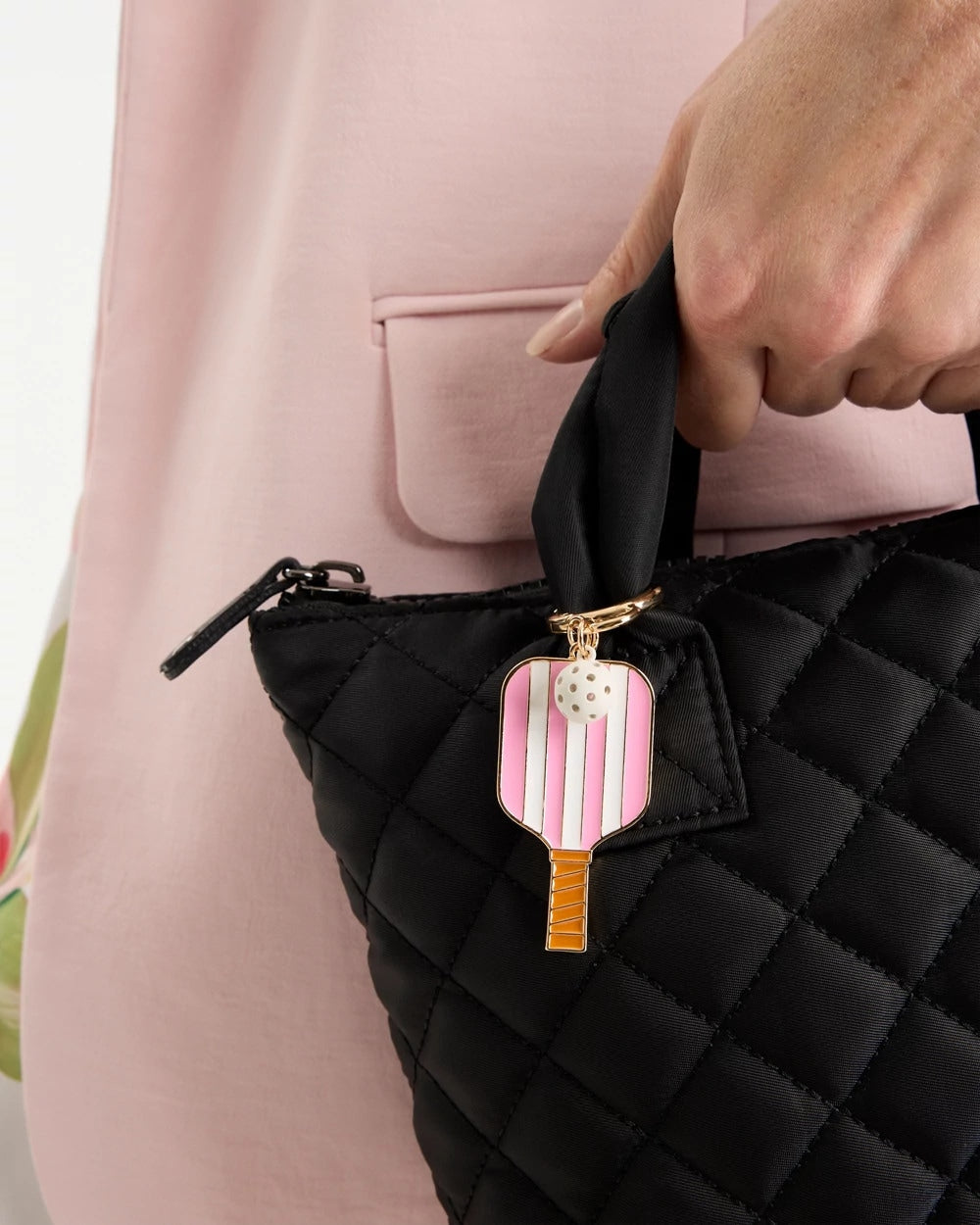 Chico's On Sale Pink Pink Enamel Pickleball Bag Charm