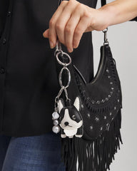 Chico's Discount Black/White Frenchie Dog Bag Charm