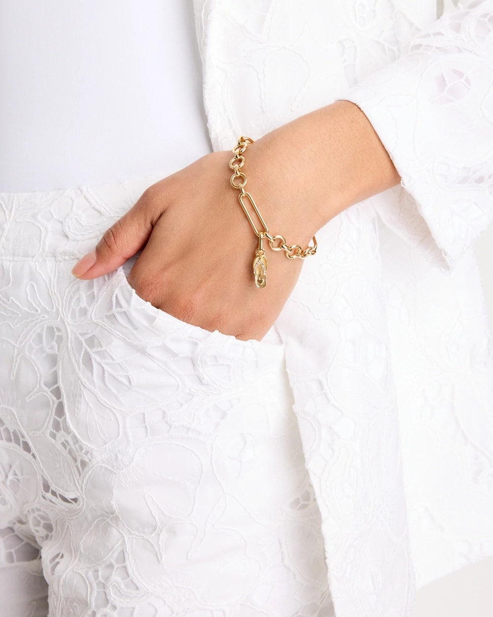 Chico's Outlet Gold Flip Flop Charm