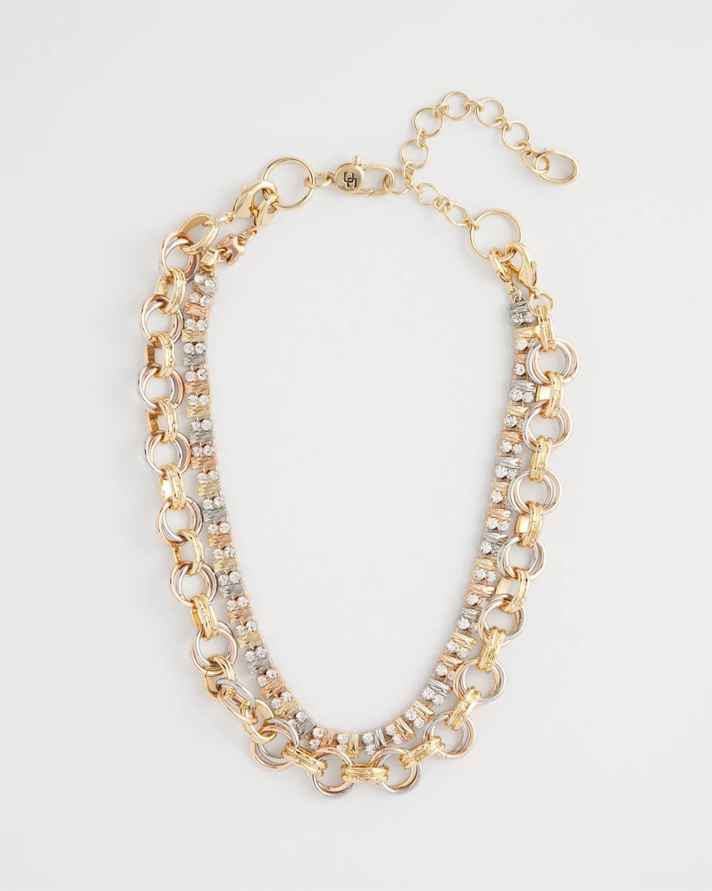Chico's Online Mixed Metals Convertible Tri-Tone Short Necklace