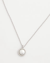 Chico's For Sale Silver Silver Pearl Single Strand Necklace
