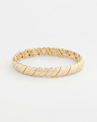 Chico's Discount Gold Thin Twist Stretch Bracelet
