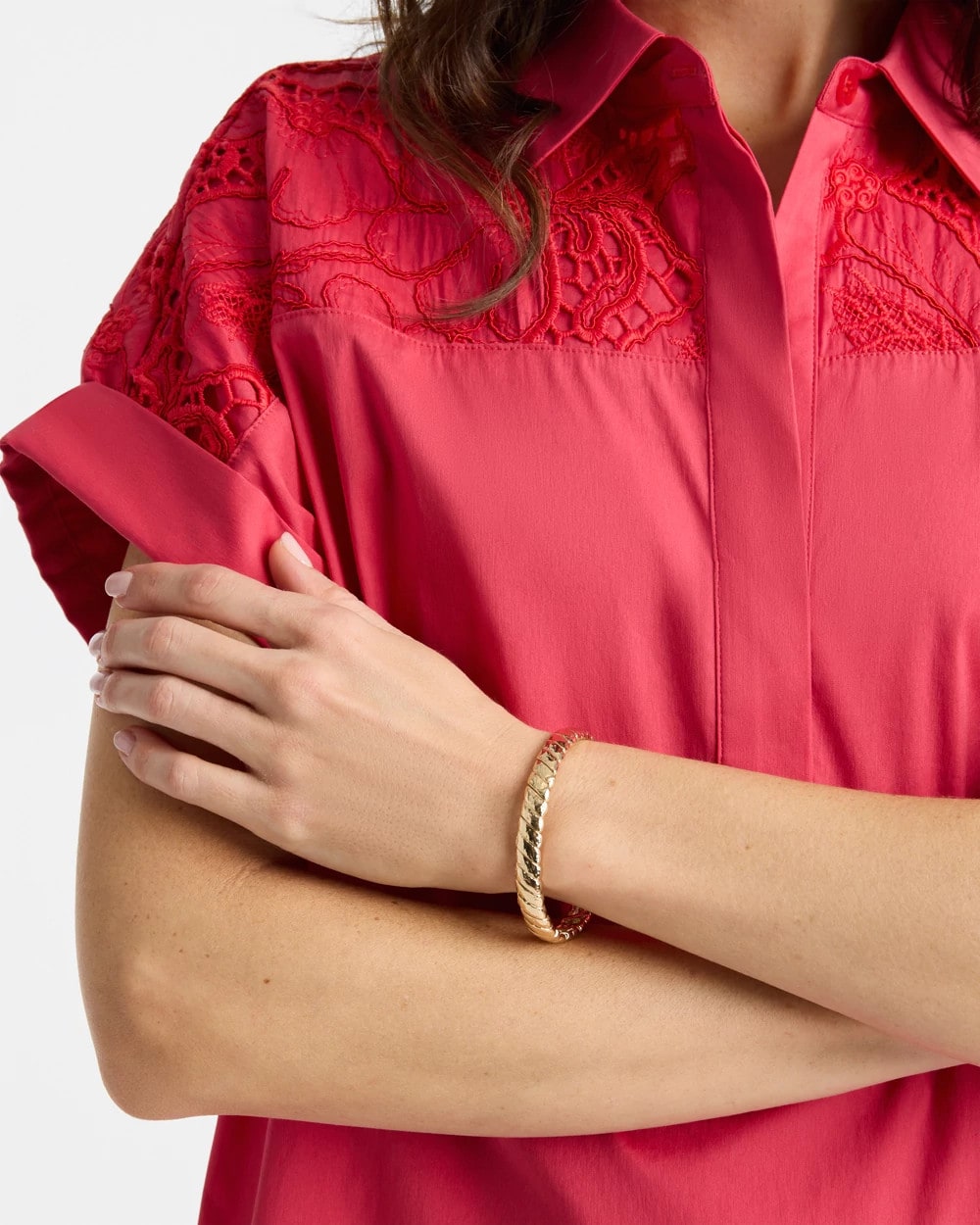Chico's Discount Gold Thin Twist Stretch Bracelet