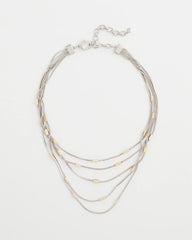 Chico's For Sale Mixed Metals Mixed Metal Multi-Strand Necklace