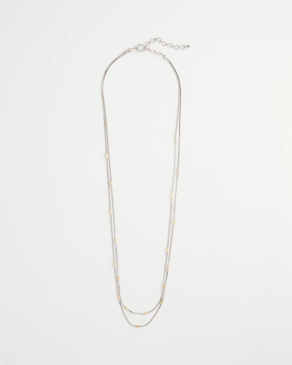 Chico's Online Mixed Metals Mixed Metal Double Strand Necklace