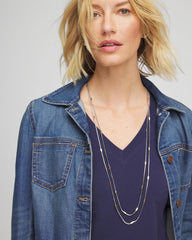 Chico's Online Mixed Metals Mixed Metal Double Strand Necklace