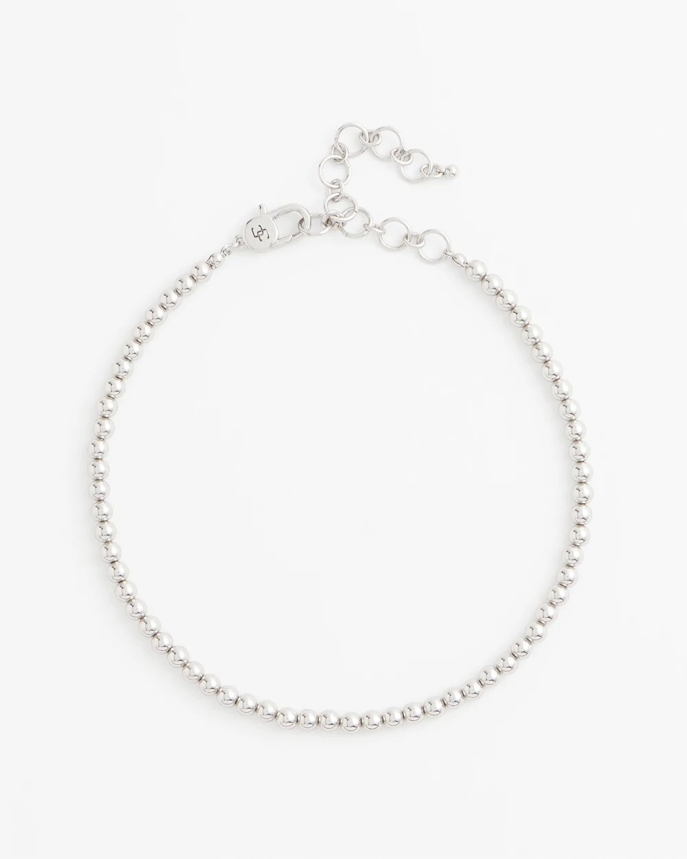 Chico's Outlet Silver Silvertone Beaded Necklace