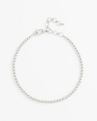 Chico's Outlet Silver Silvertone Beaded Necklace