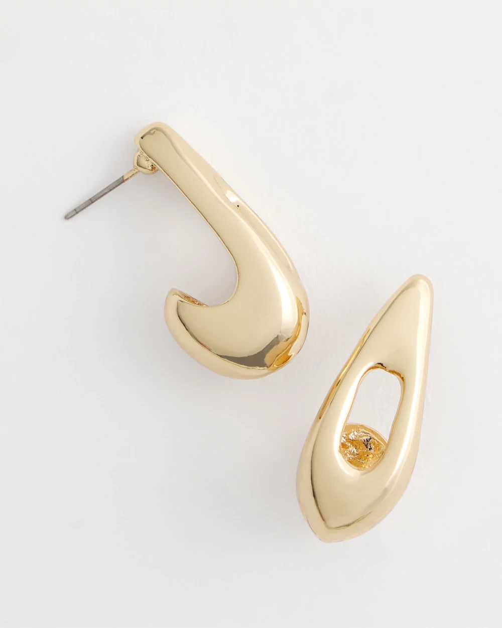 Chico's On Sale Gold Gold Puff Hoop Earrings