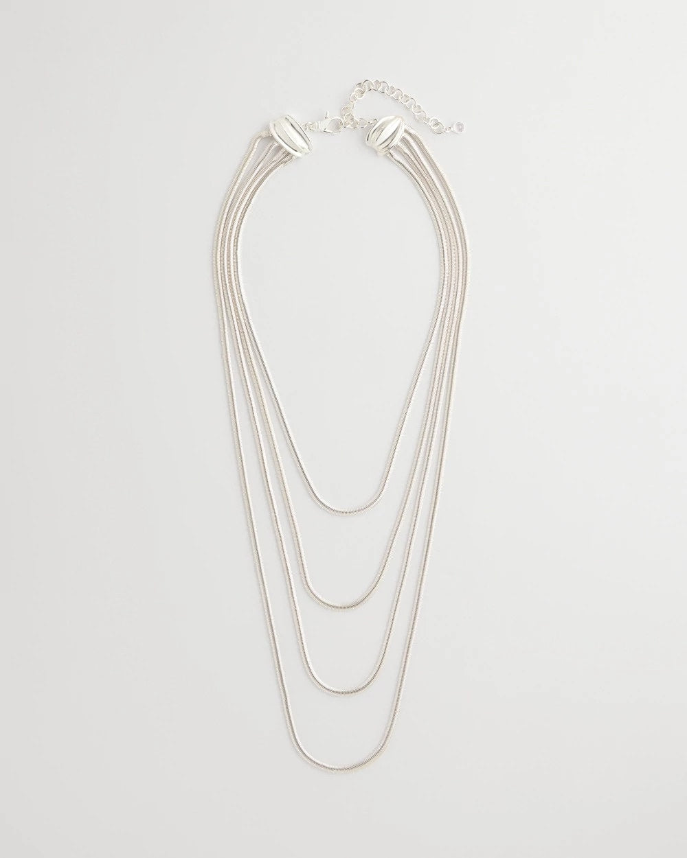 Chico's For Sale Silver Multi-Layer Snake Chain Necklace