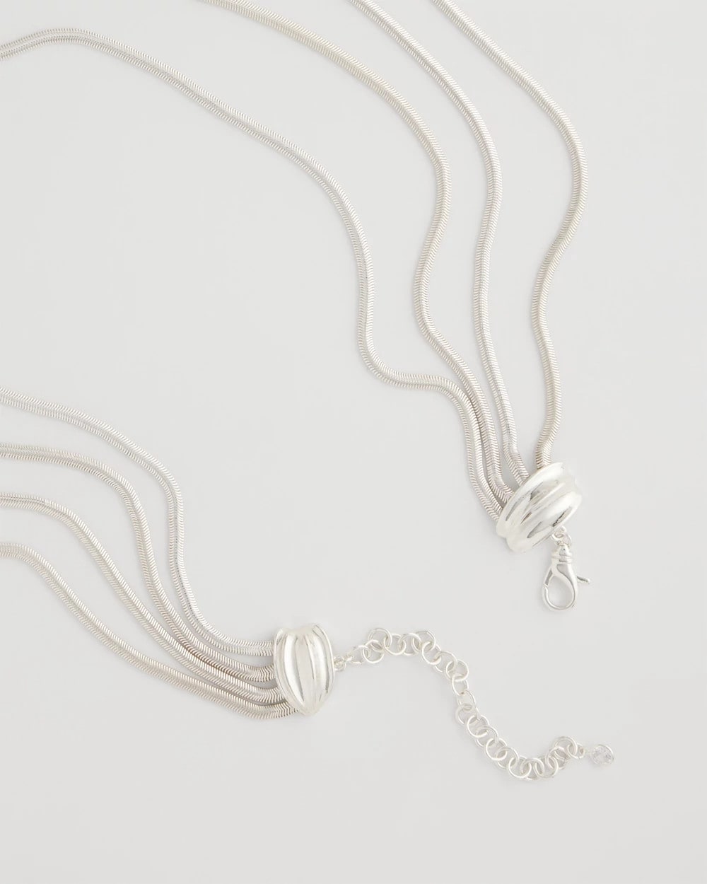 Chico's For Sale Silver Multi-Layer Snake Chain Necklace