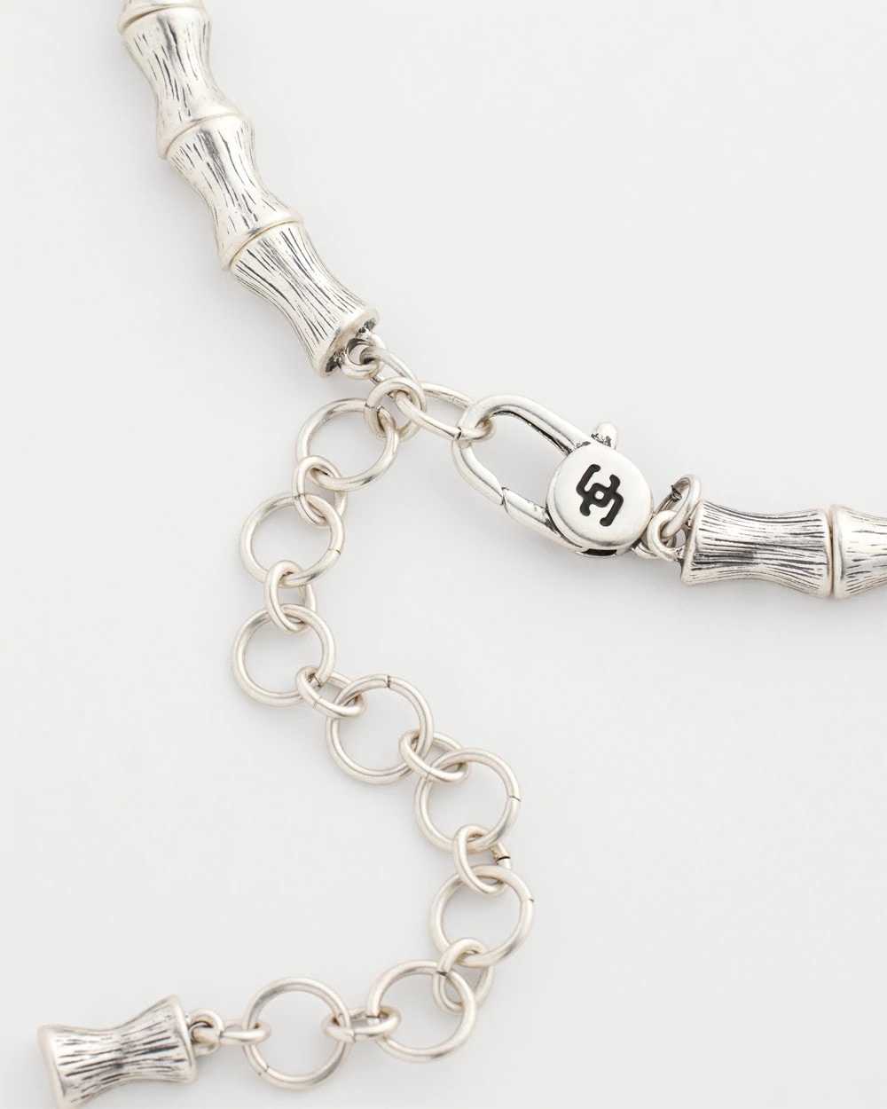 Chico's Online Silver Silvertone Bamboo Collar Necklace