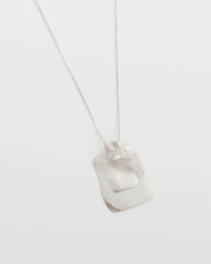 Chico's Sale Silver Adjustable Square Pendant Necklace