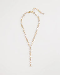 Chico's For Sale Gold Bezel Set Goldtone Y-Necklace