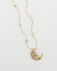 Chico's Online Gold Gold Moon Pendant Necklace
