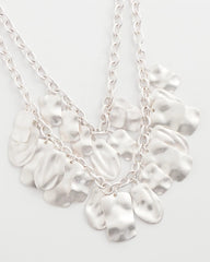 Chico's On Sale Silver Double Square Charm Pendant Necklace