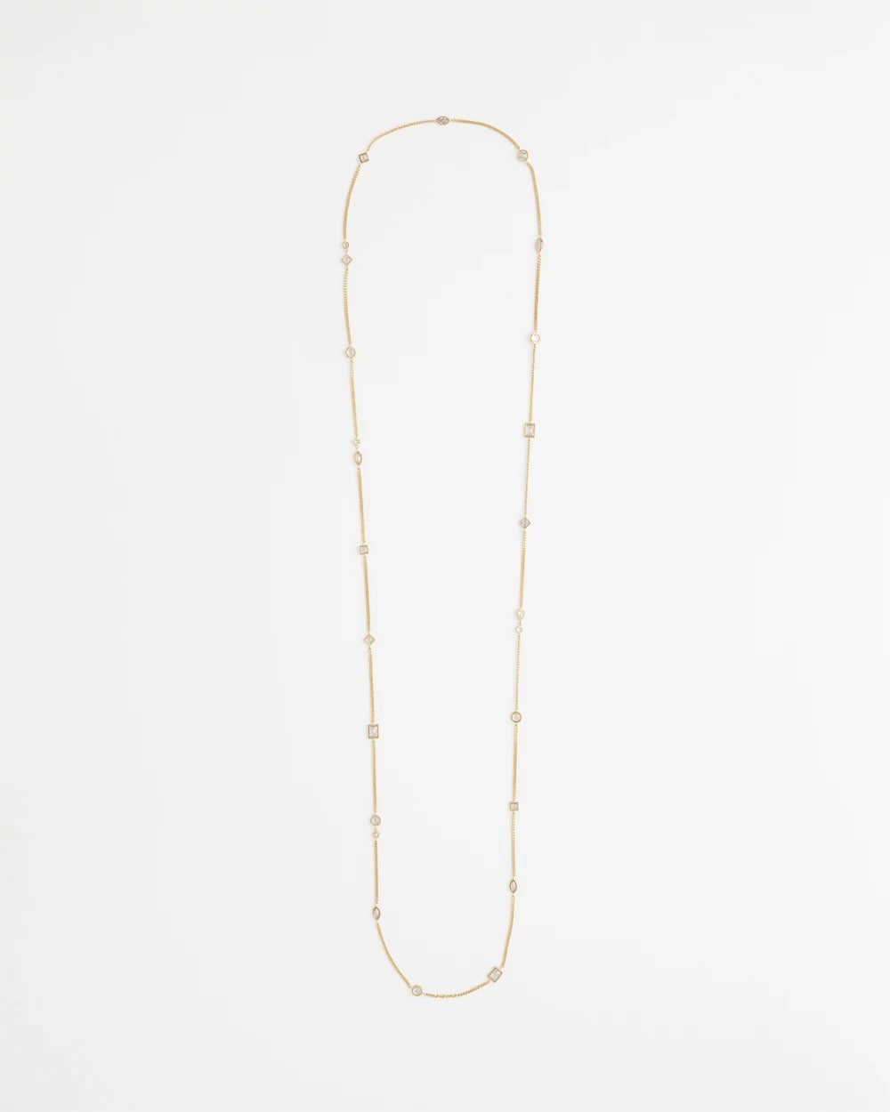 Chico's For Sale Gold Fine Crystal Long Chain Necklace