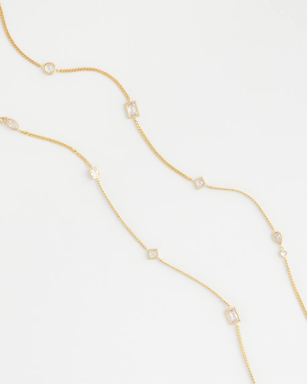 Chico's For Sale Gold Fine Crystal Long Chain Necklace