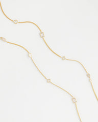 Chico's For Sale Gold Fine Crystal Long Chain Necklace