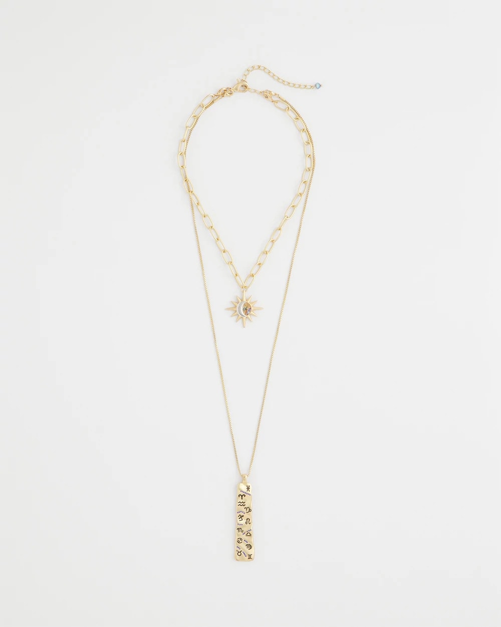 Chico's Online Gold Convertible Zodiac Pendant Necklace