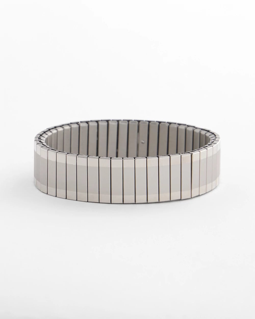 Chico's Discount Silver Silver Tone Stretch Watchband Bracelet