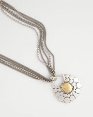 Chico's Sale Mixed Metals Island Metal Pendant Necklace
