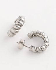 Chico's Outlet Silver No Droop® Silvertone Twisted Hoop Earrings