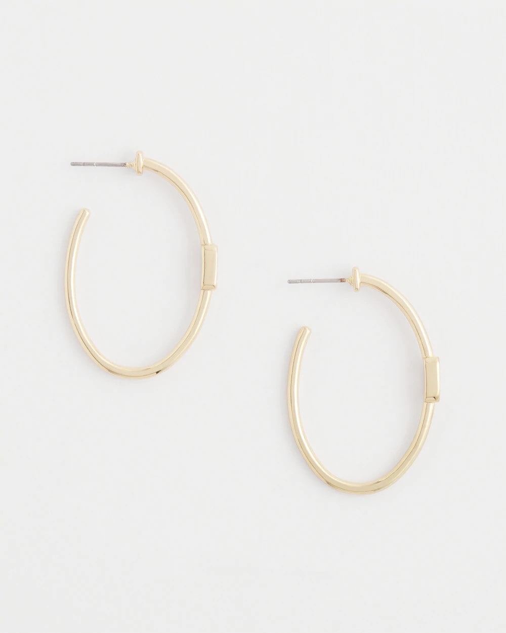 Chico's Discount Gold Gold Oval Hoop Earrings