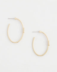 Chico's Discount Gold Gold Oval Hoop Earrings