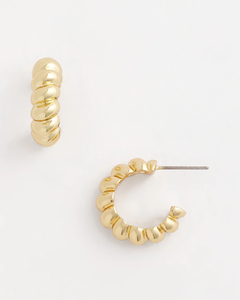 Chico's Sale Gold No Droop® Goldtone Twisted Hoop Earrings