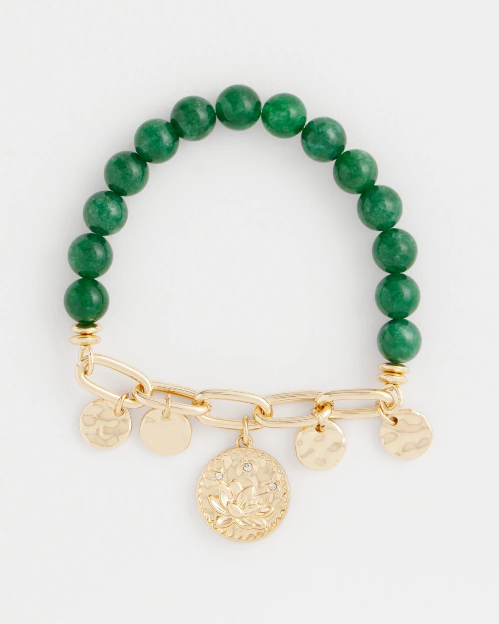 Chico's For Sale Green Green Jade Stone Charm Bracelet