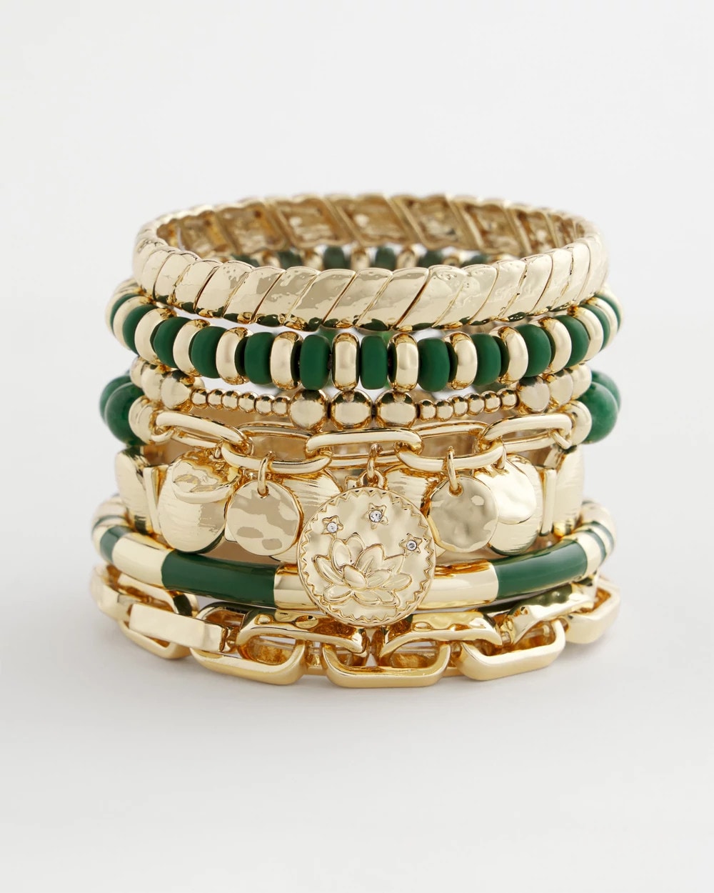Chico's For Sale Green Green Jade Stone Charm Bracelet