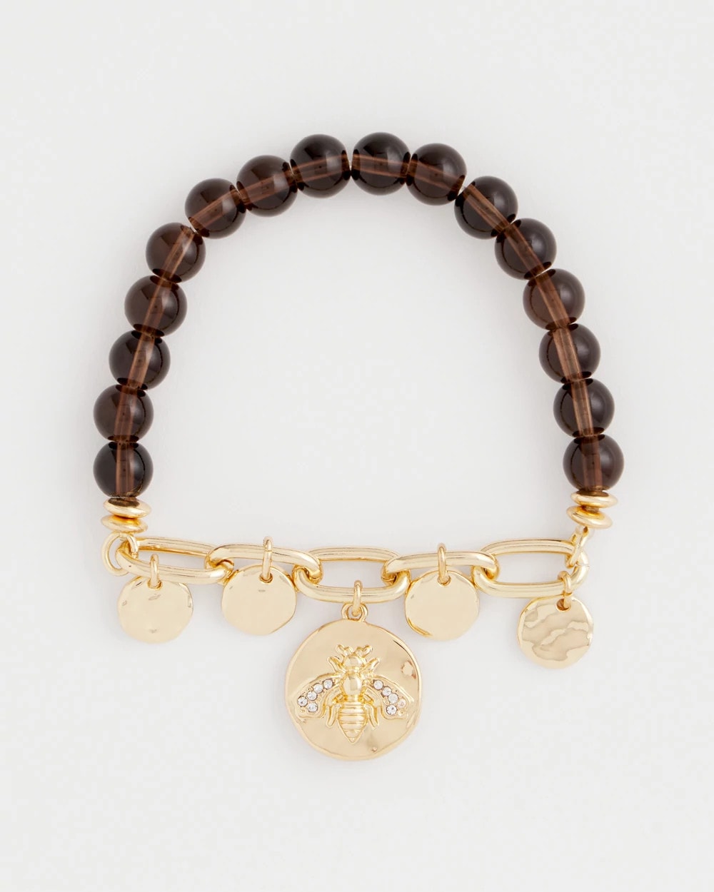 Chico's Online Neutral Neutral Link Charm Bracelet