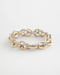 Chico's Discount Mixed Metals Open Link Stretch Bracelet