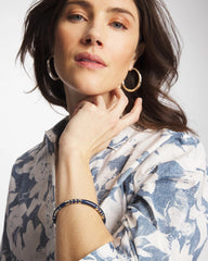 Chico's For Sale Blue Blue Enamel Hinge Bangle