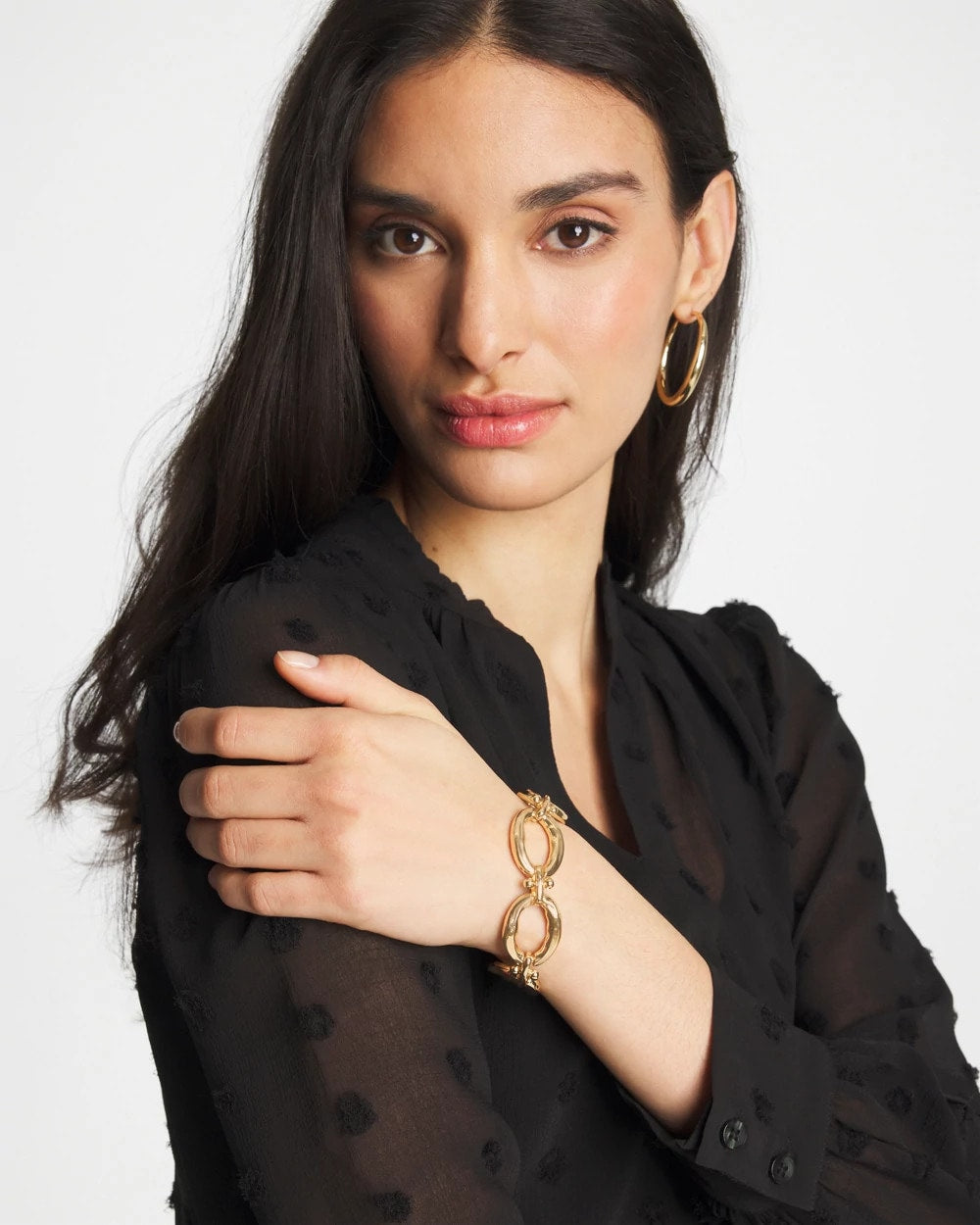 Chico's Discount Gold Open Link Toggle Bracelet