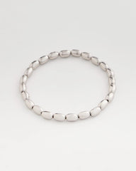 Chico's For Sale Silver Silvertone Oval Beaded Stretch Bracelet