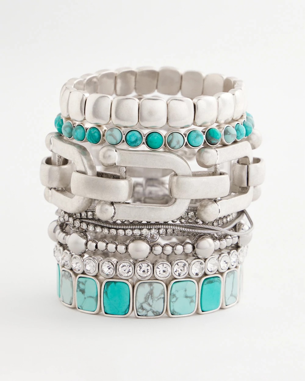 Chico's Online Silver Silvertone Link Chain Bracelet