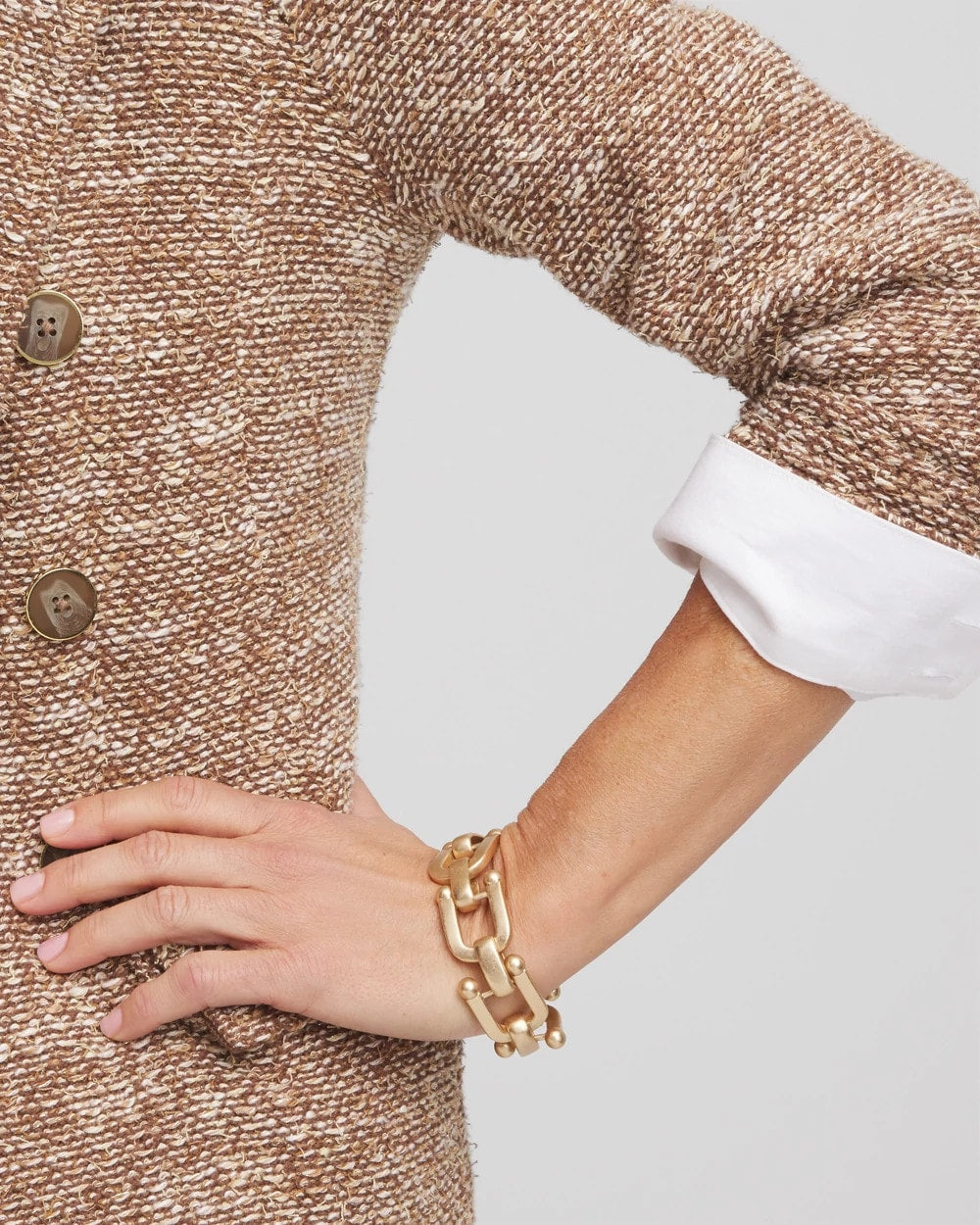Chico's Discount Gold Golden Link Chain Bracelet